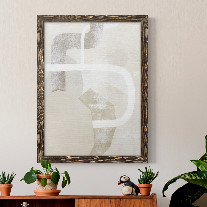 «Quiet Affection I», peinture sur toile encadrée, Noyer, H 44 po x l 31 po x P 1 po