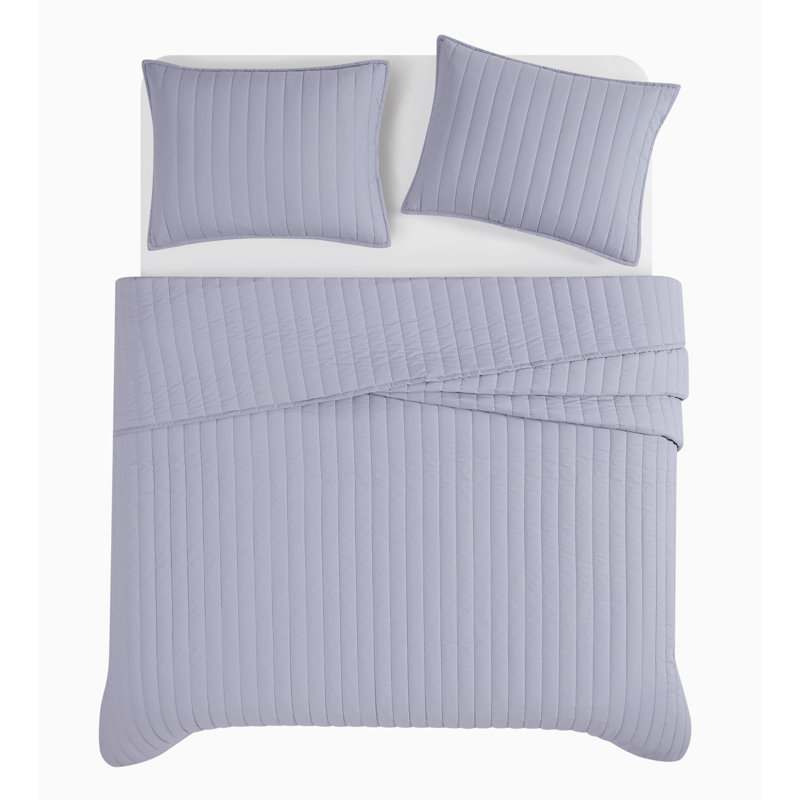 Cotton Standard Quilt, Full / Queen Quilt + 2 Standard Shams, Lavender