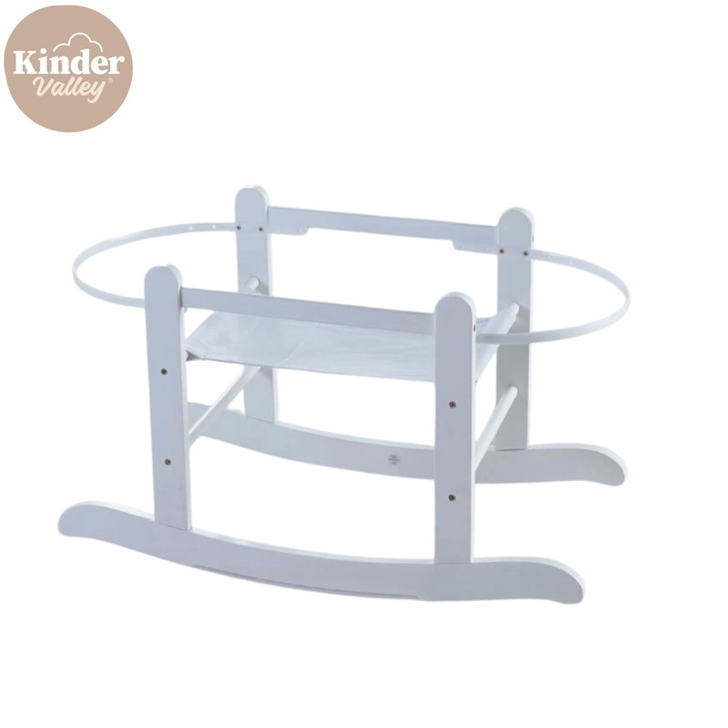 Chester Rocking Moses Basket Stand, White