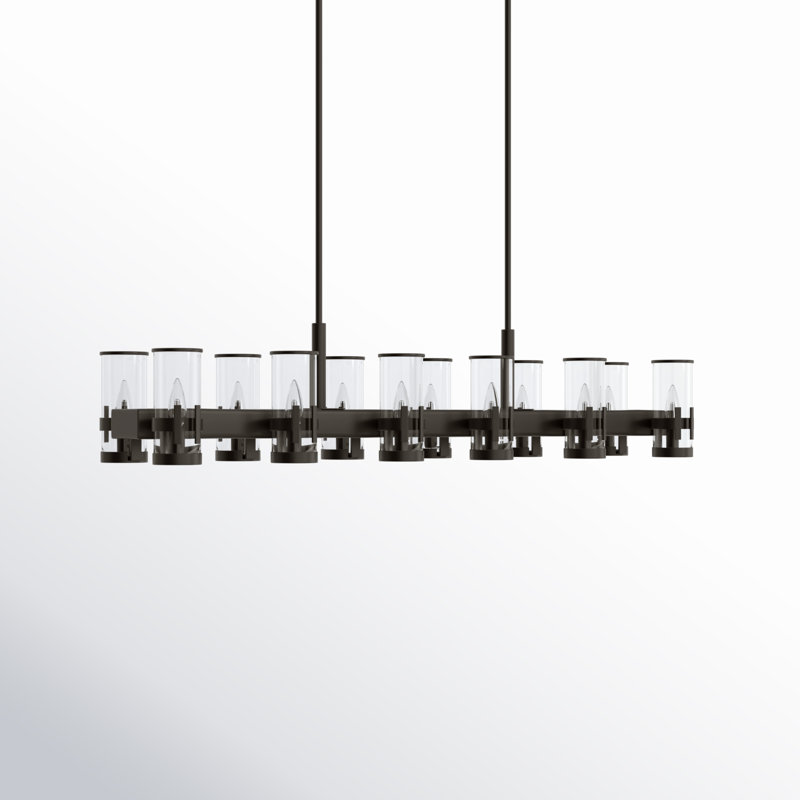 Reeve 12 - Light Kitchen Island Linear Pendant, Black Oxide