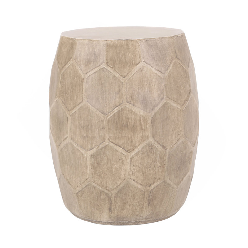Outdoor Lightweight Concrete Side Table,