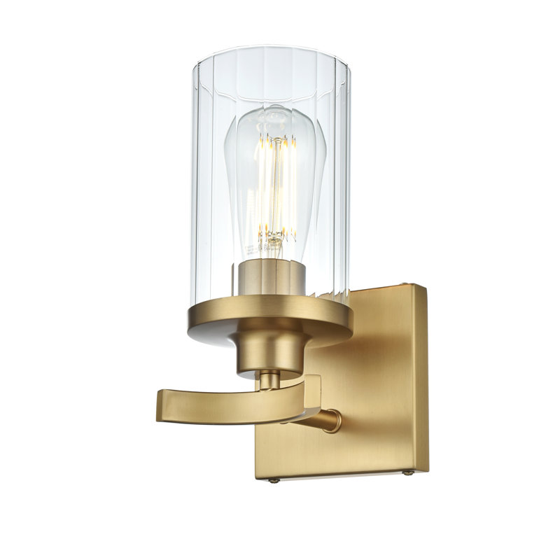 Éclairage pour meuble-lavabo à intensité variable Dariela, Doré, Une lumière, H 10 po x l 5 po x P 5 po