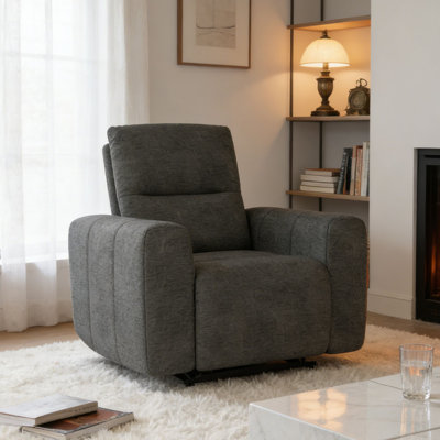 41.3" Wide Modern Chenille Upholstered Power Recliner Chair With USB Port
