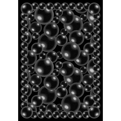 Tapis argenté touffeté à motif abstrait Whimsy