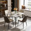 Fung Marble Top Metal Base Dining Table-2012168394