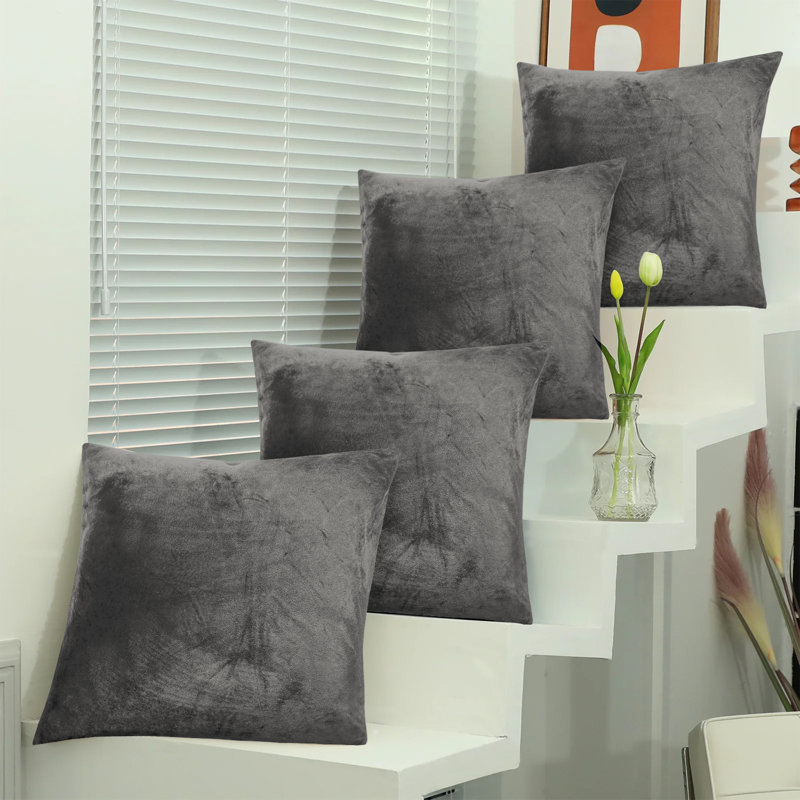 Square Cushion Cover, Grey
