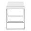 Bureau d'ordinateur, bureau personnel, ordinateur portable, L 48 po, travail, stratifié blanc, métal gris, contemporain, moderne-1877045079