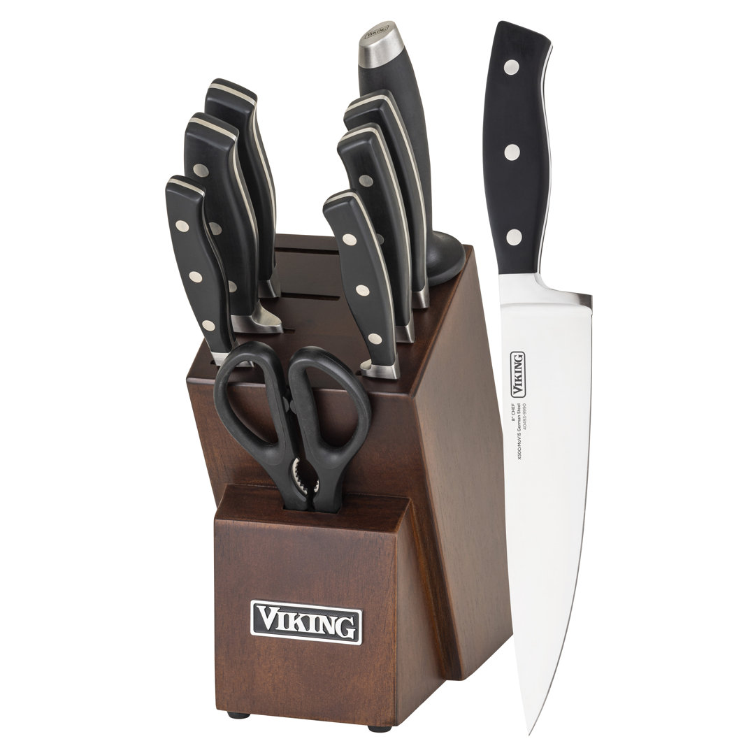 Viking 10pc True Forged X50CrMoV15 Stainless Steel Cutlery Set w/ Block Viking