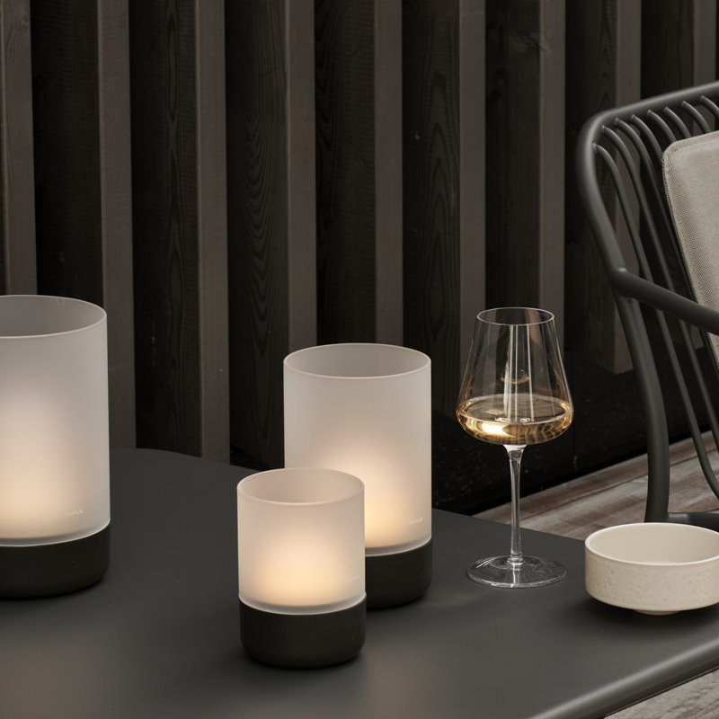 CALMA LED Outdoor Wall Lantern, Small, Granite Grey