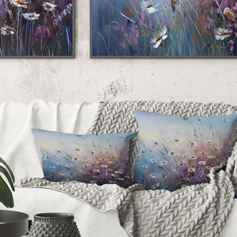 Coussin décoratif mauve Wildflowers