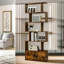 Actrice 183 H x 70 W Bookcase Bookshelf Storage Rustic Industrial Living Room