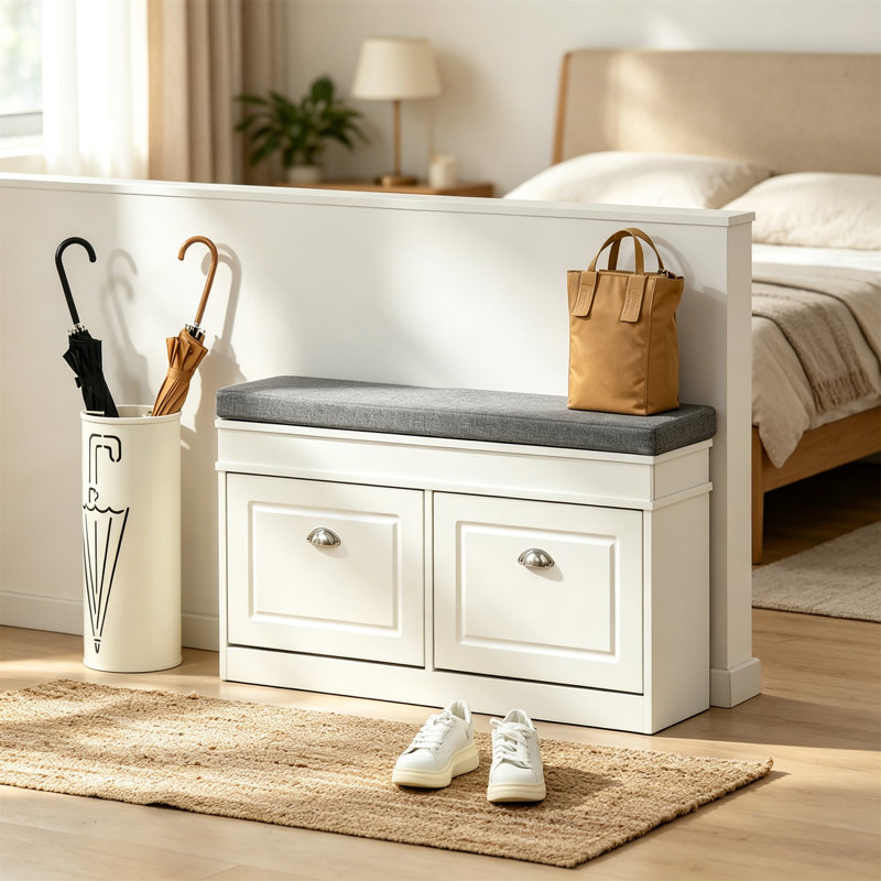 8 Pair Shoe Storage Bench
