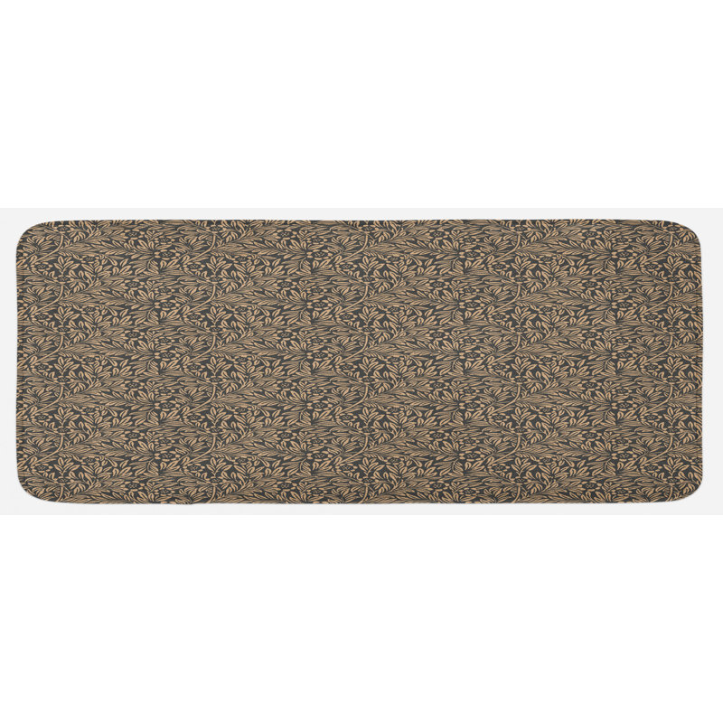 Cottage / Country Floral Polyester Kitchen Mat