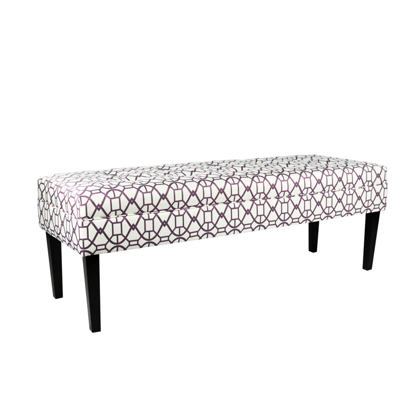 Seguis Upholstered Bench, Purple