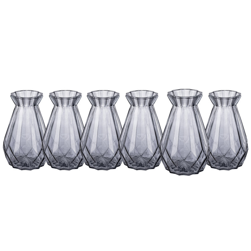 Glass Table Vase, Grey