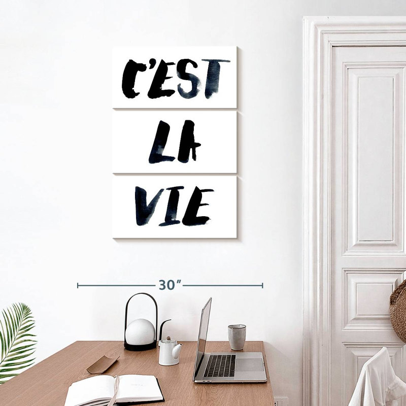 Tergel C'est La Vie Typography II, 32'' H x 20'' W