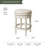 Maven Lane Pullman Backless Stool with Fabric Upholstery-128006620-128006619