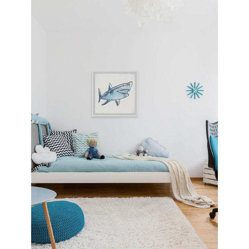 Chesney 'Big Shark' Framed Print, 32" H x 32" W x 1.5" D
