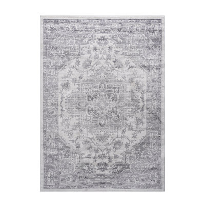 Tapis tissé et tissé argenté 2 x 3 po