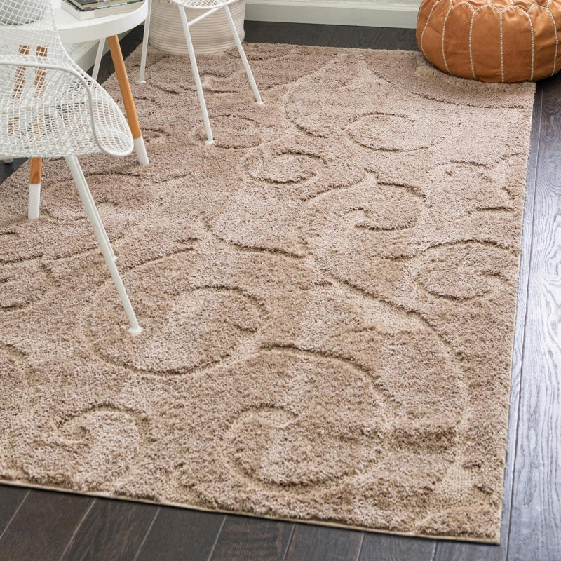 Tapis rouge sang Baynes, Beige, Rectangulaire 8 pi x 10 pi