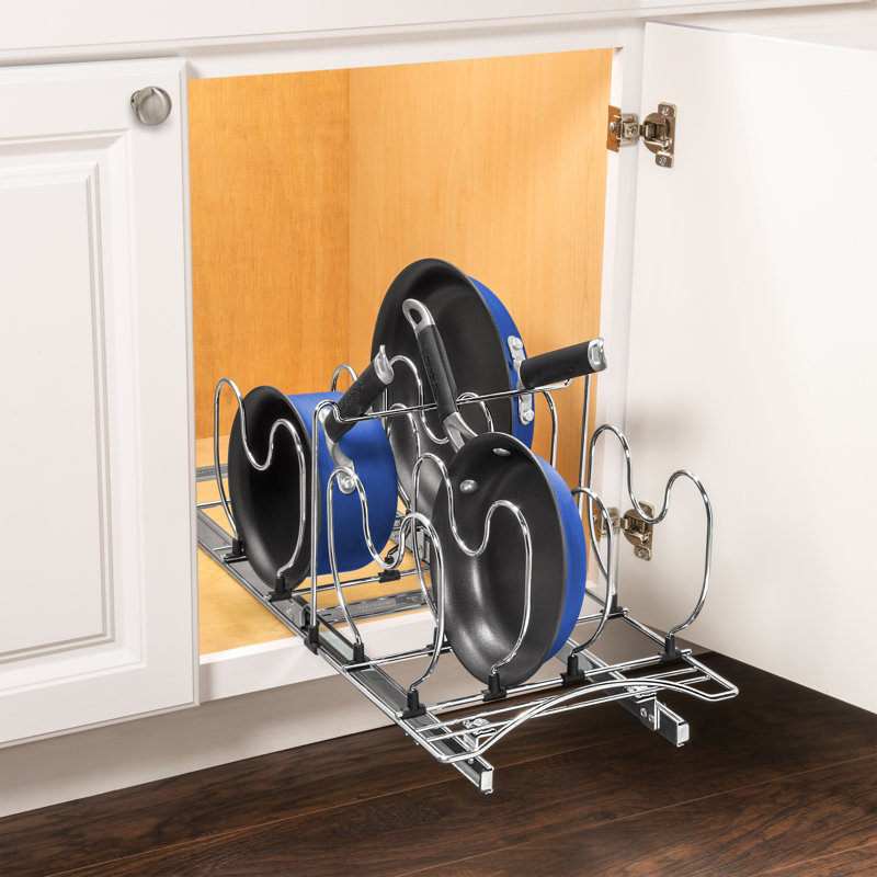 Chrome 21" Pull Out Pot and Pan Organizer