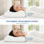 Coussin cervical, oreillers en mousse à mémoire de forme pour oreiller orthopédique ergonomique pour soulager la douleur au cou, forme à double face qui berce doucement la tête et fournit aux dormeurs latéraux et latéraux