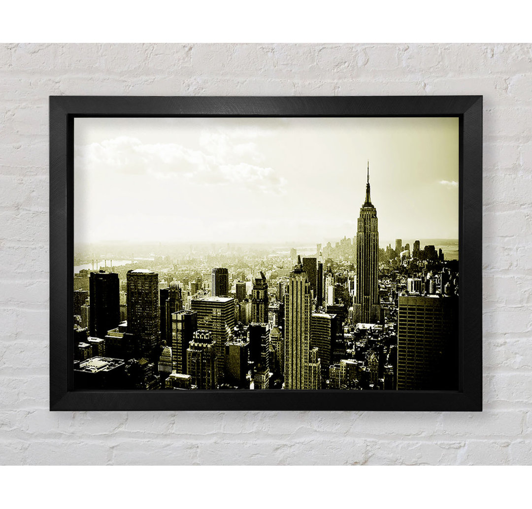 New York Skyline Sepia - Druck