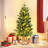 3FT Pre-Lit Tabletop Christmas Tree With 50 LED Lights, Timer Control, Burlap Base