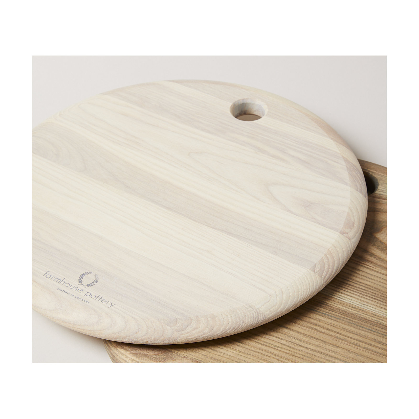 Round Wood Cheese Board, Medium: 12", White