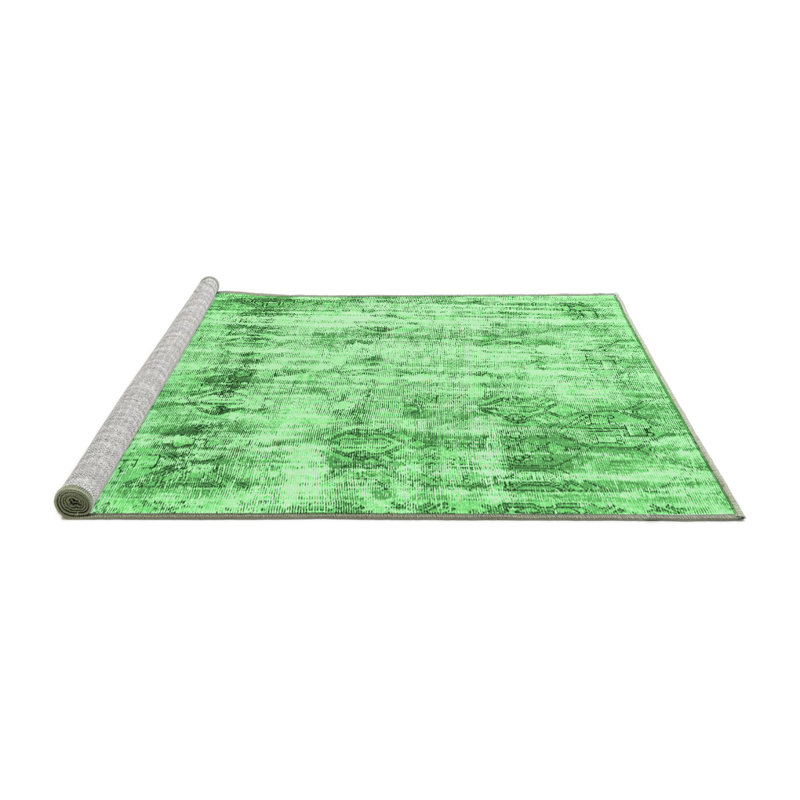 Dwendolyn Washable Abstract Indoor Rug, Round 4'
