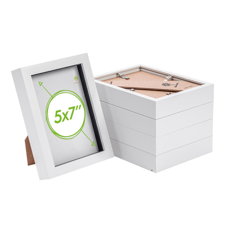 Nicola Spring - 3D Box Photo Frames, 17.5cm H x 12.5cm W x 3.5cm D, Grey