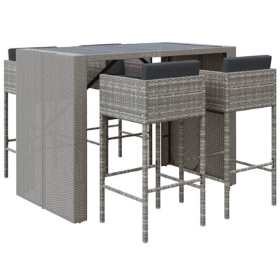 Ensemble de bar en métal avec tabourets