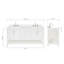 ARIEL Magnolia 72 Double Bathroom Vanity with Top-55194065-31206971