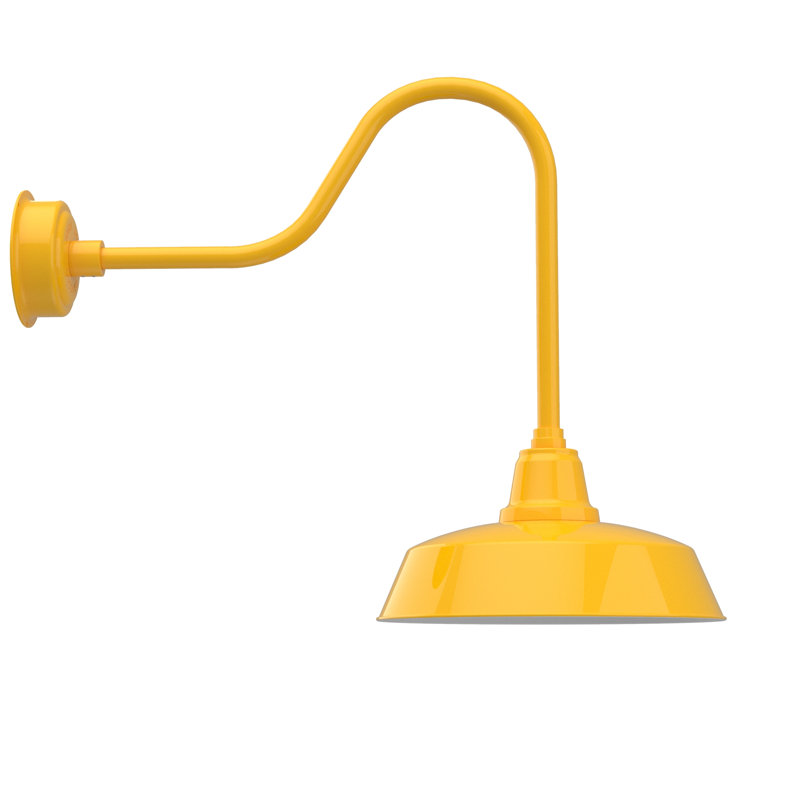 Luminaire de grange d'extérieur Vandervliet, Noir, 25.625" H x 27" W x 10.25" D