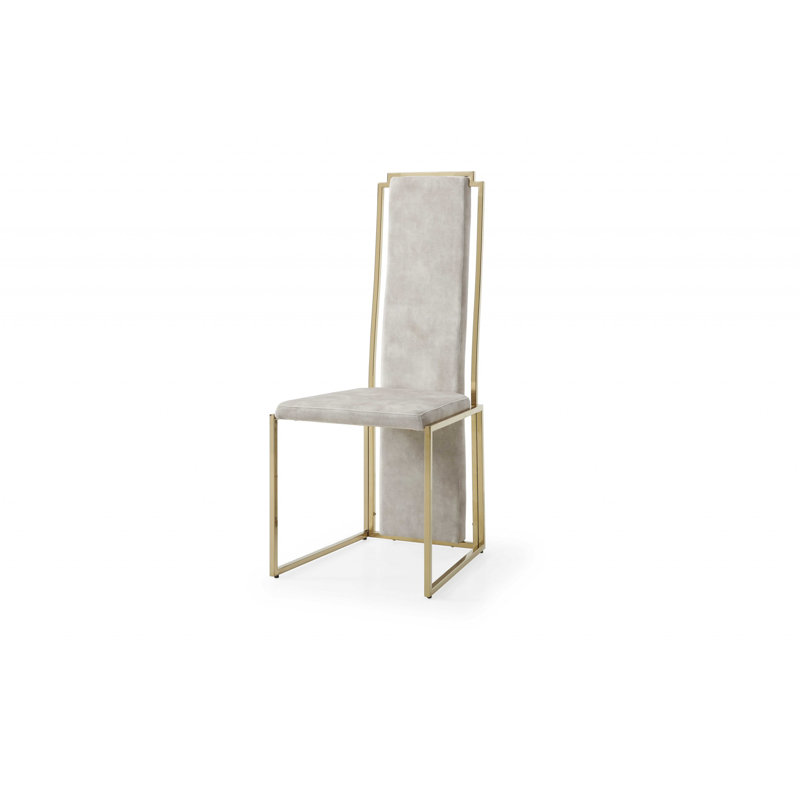 Chaise d'appoint rembourrée grise