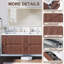  Ensemble de meuble-lavabo mural 48 po avec comptoir en céramique et lavabo double 48 po