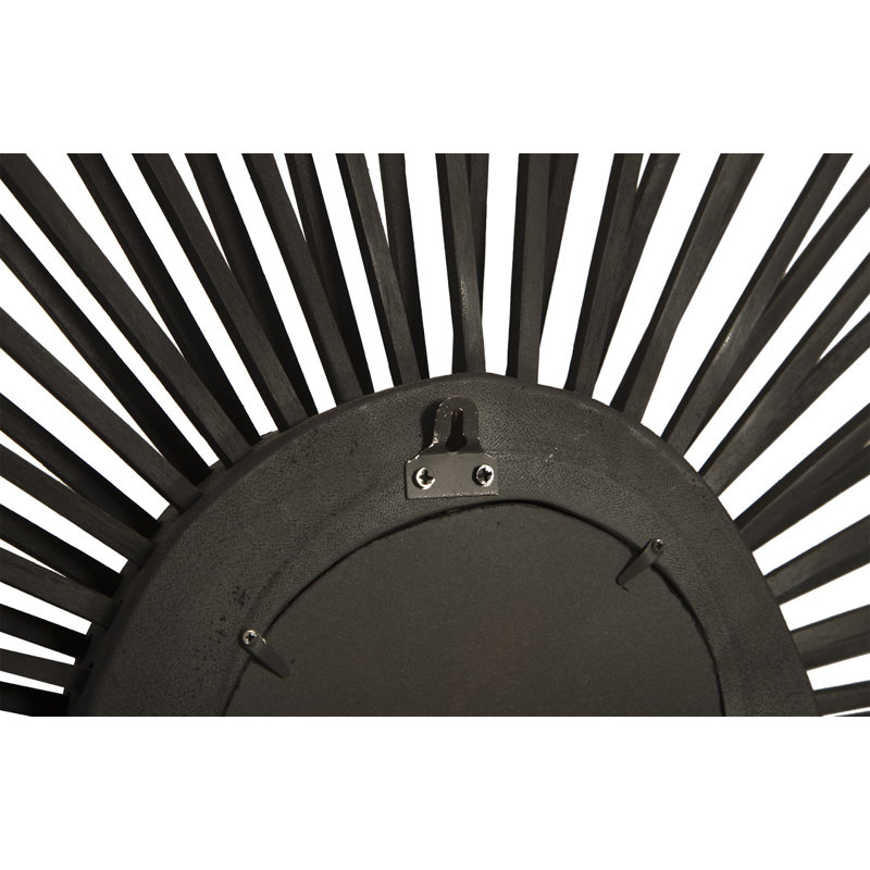 Spoke Burnt Industrial Frameless Accent Mirror, 44" H x 55" W