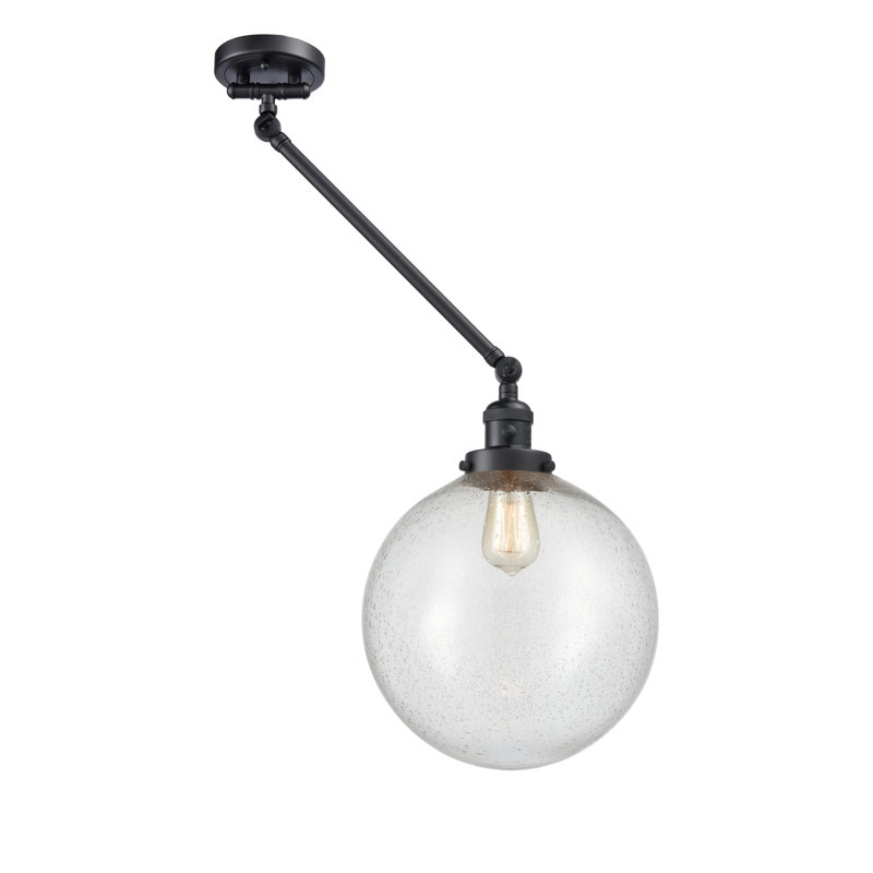 Bras articulé à 1 lumière à intensité variable Antsje, Blanc mat, Noir mat, Ampoule non incluse