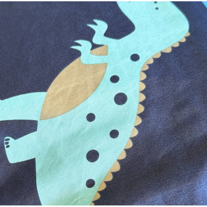 Twin Size 6 Piece Blue Dinosaur Comforter Bedding Set