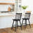 Windsor Back Swivel Solid Wood Counter Stool(Set Of 2)