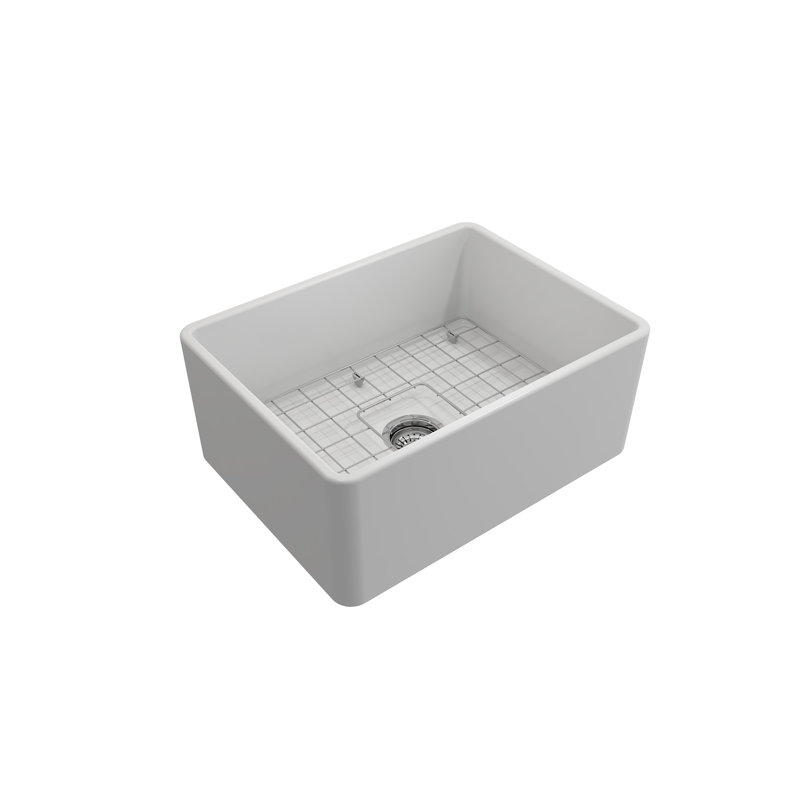 24'' L Kitchen Sink, Matte White