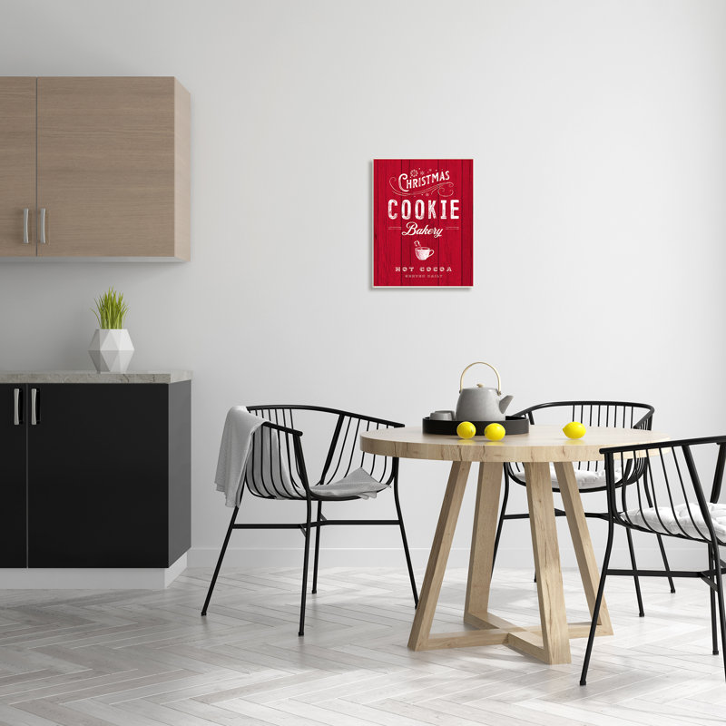 «Christmas Cookie Bakery Holiday», affiche sur plaque de cacao festive par Nina Pierce, H 19 po x l 13 po x P 0,5 po