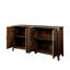 Armoire avec 4 portes et 4 tablettes ouvertes