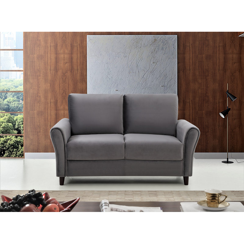 Canapé à accoudoirs évasés William Street, Gris, 33,46 po x 58,27 po x 30,32 po