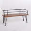 Banc industriel en bois et métal