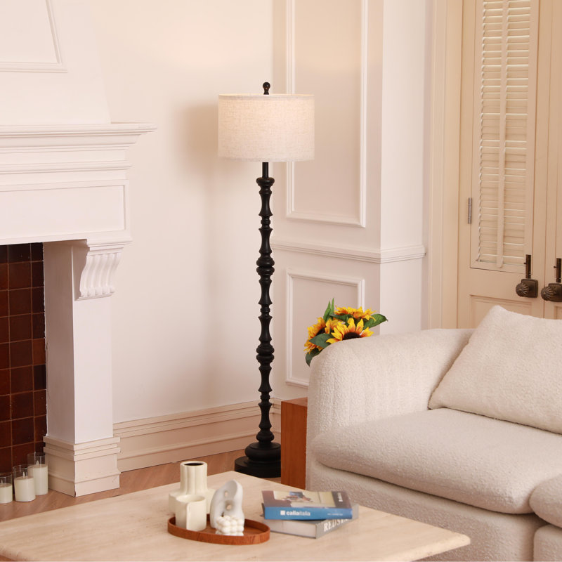 Lampe sur pied traditionnelle 62 po, Noir