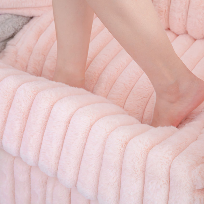 Canapé confortable et polyvalent pour 2 personnes avec coussins amovibles pour un nettoyage facile, Light Pink