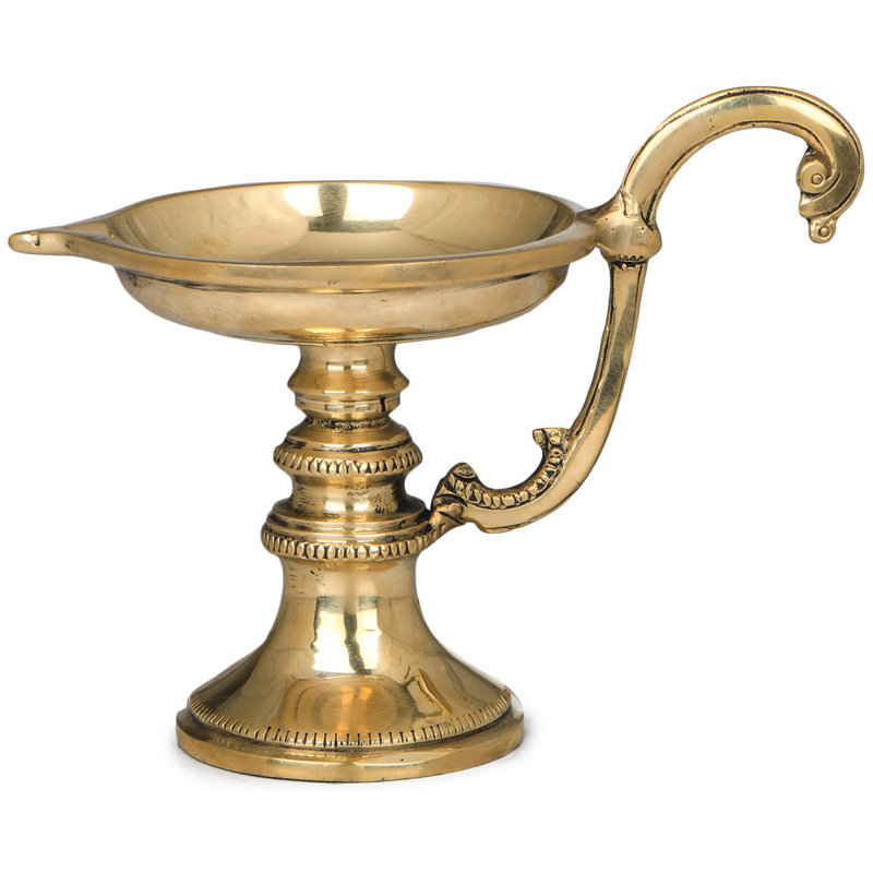4.6'' H Brass Tabletop Tealight Holder