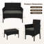 Patio Conversation Set with Cushions for Porch-644178240-644178241