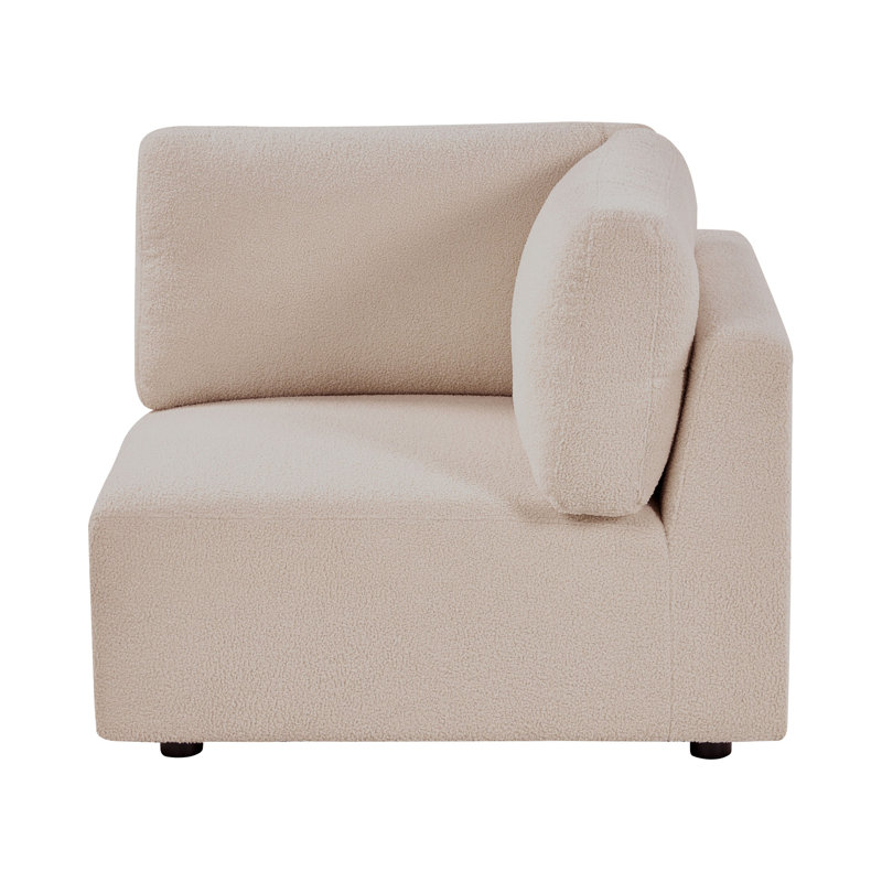 Blerata 1 Seater Seating Component, Left Hand Facing, Beige Boucle